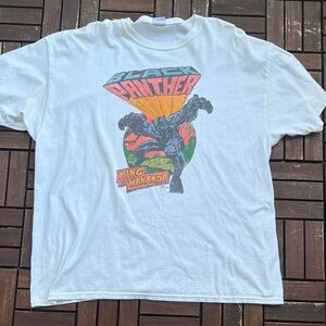 Junk Food Clothing White Black Panther Tee